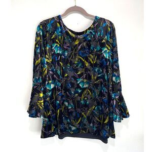 The Limited Collection winter velvet shirt bell sleeve whimsy goth women 2X New